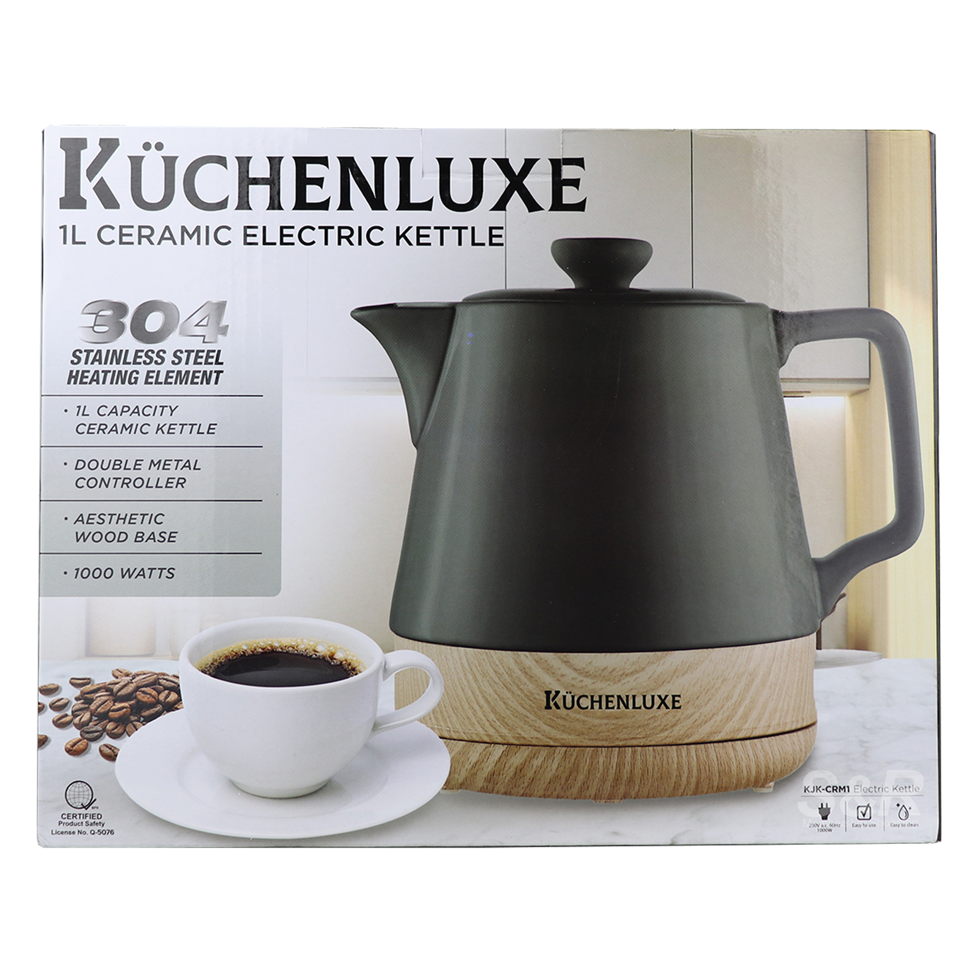 Kuchenluxe 1L Ceramic Electric Kettle KJK-CRM1 Kuchenluxe 1L Ceramic Electric Kettle KJK-CRM1
